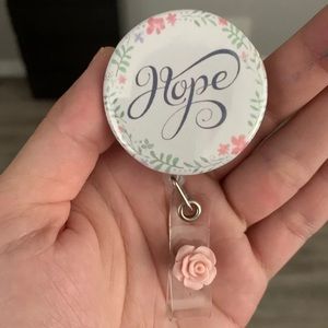 Hope Inspirational Quote Retractable Badge Holder